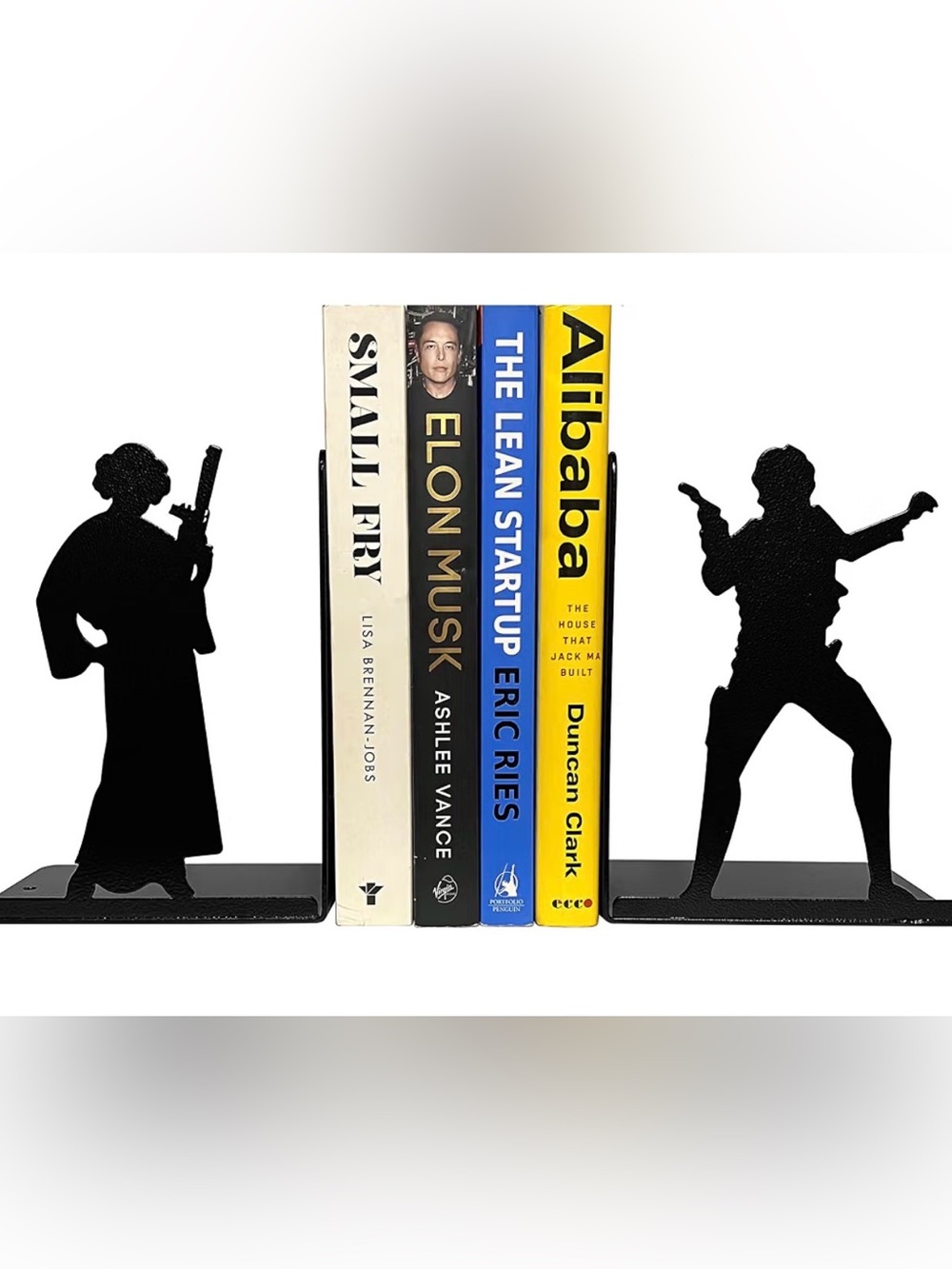 New in box, heavy weight black steel silhouette Soldier Bookends